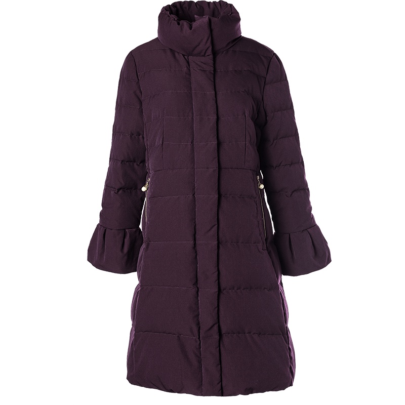 艾莱依2018冬季新款羽绒服女中长款加厚显瘦