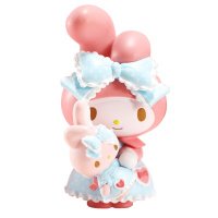 名创优品 (miniso) My Melody美乐蒂和风系列盲盒徽章创意玩偶(混)