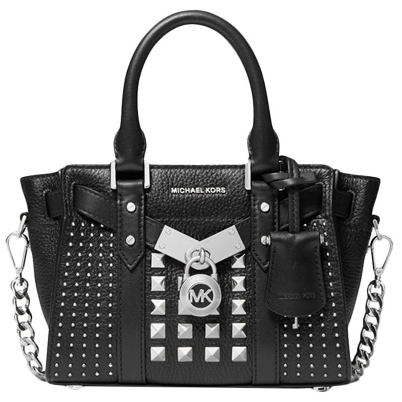 【直营】Michael Kors 迈克·科尔斯 女士黑色铆钉挎包斜挎包 女 32H9S0HC0Y-BLACK