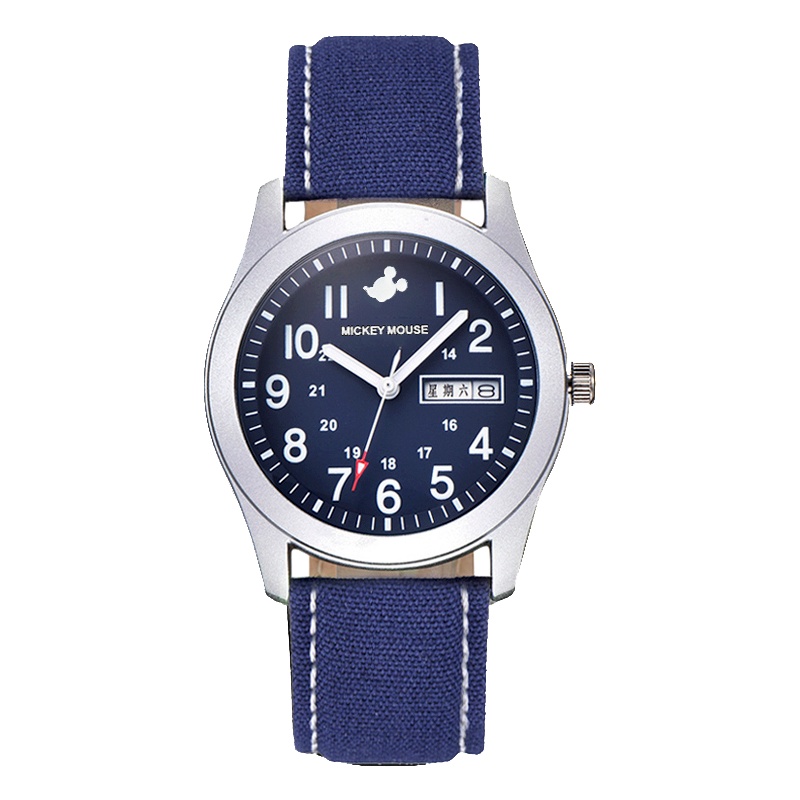 迪士尼儿童手表男孩防水夜光初中小学生新潮流青少年指针手表男童小男生星期日历石英表