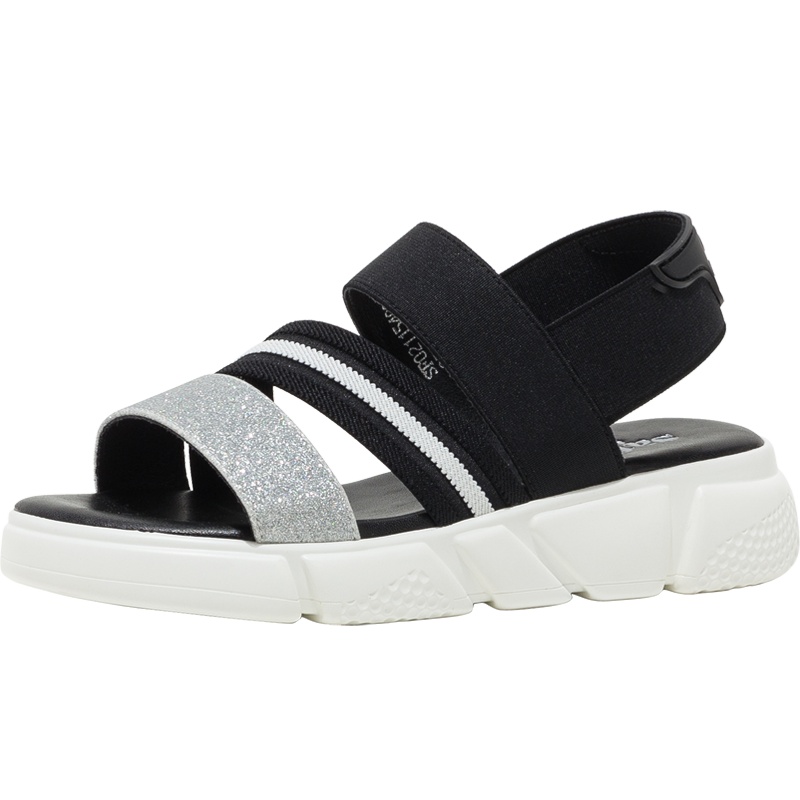 ST&SAT/星期六旗下夏舒适低跟厚底凉鞋后空女鞋SF02115402