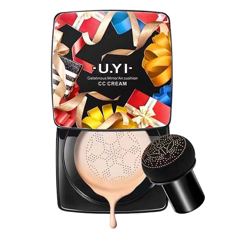 尤一水光精华蘑菇嘭嘭霜 适用多类肤质 水润透亮 锁水保湿隐形遮瑕 轻薄透气持久遮瑕