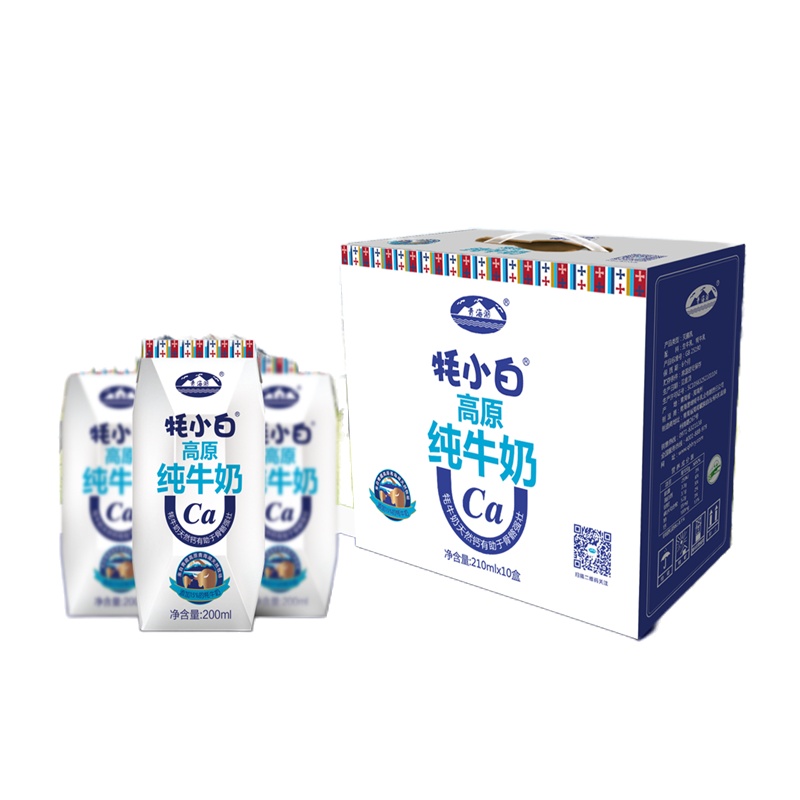 牦小白纯牛奶 200ml*10盒