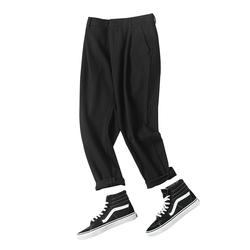 蓝旗X将起系列夏季新款男士宽松九分裤束脚休闲长裤