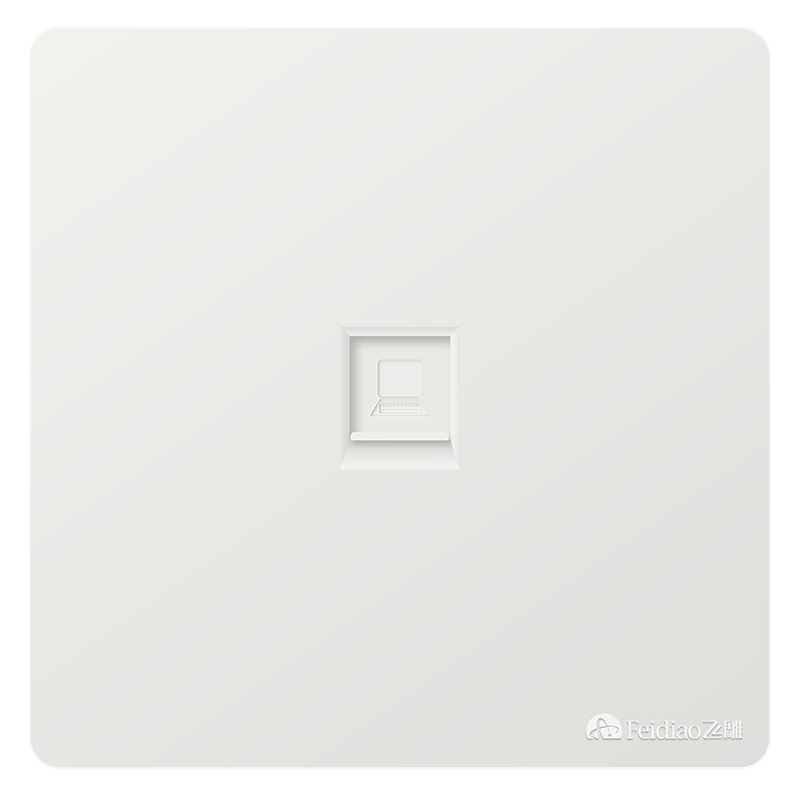 飞雕开关插座面板 雅佳白 电脑插