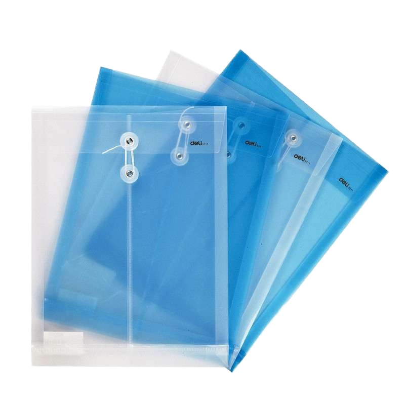 得力(deli)5511竖式缠绳塑料/档案袋(12个).NX