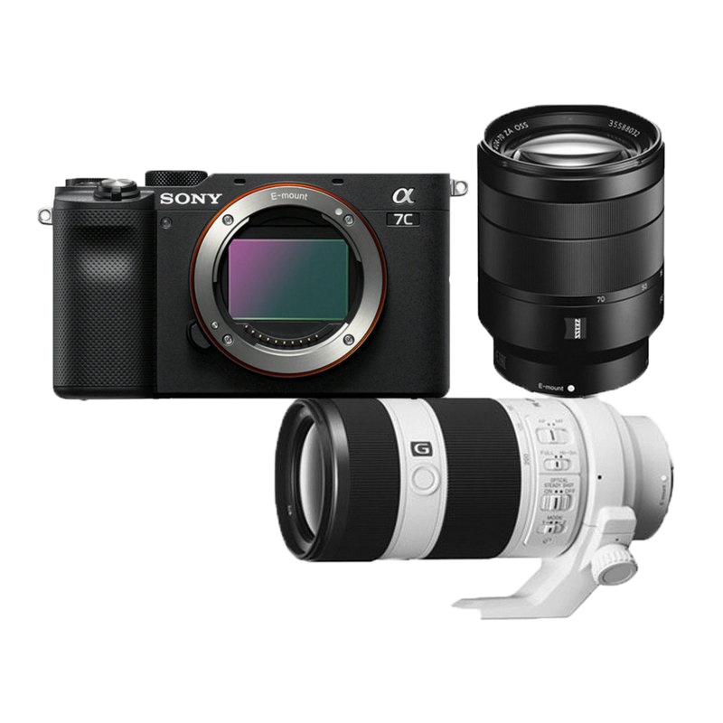 索尼Alpha 7C/ A7C/ILCE-7C (24-70F4+70-200F4)双镜头套机 A7C (24-70F4+70-200F4)双镜头套机 黑色/银色可选