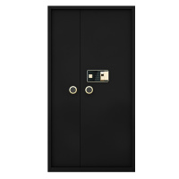 卓澳(ZHUOAO)保险柜大型办公柜密码文件柜资料柜珠宝存放柜加厚保险箱-纯黑色指纹锁