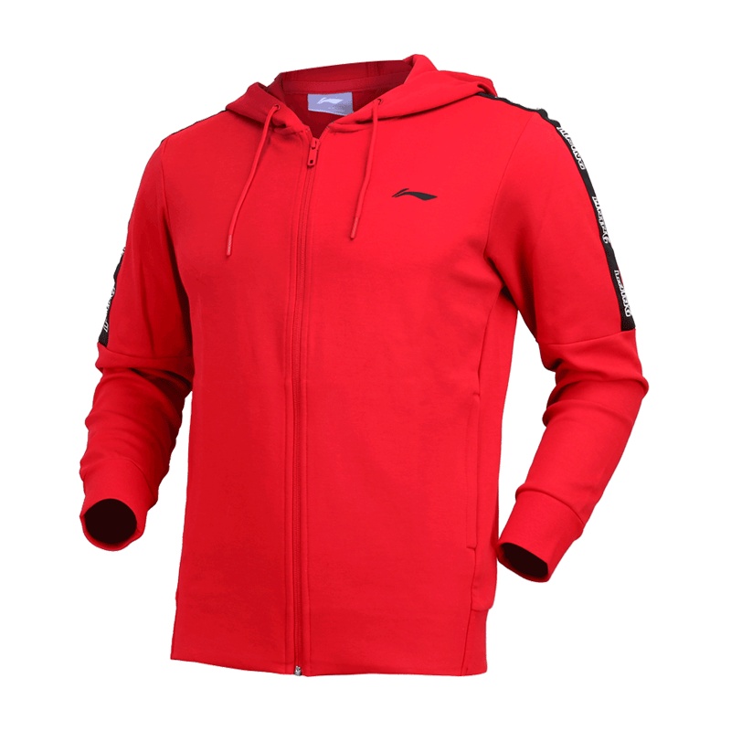 李宁男连帽外套卫衣休闲运动服