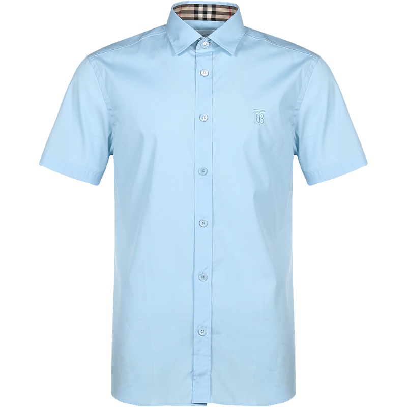 BURBERRY 博柏利 男款 棉质修身版短袖衬衫 80323121