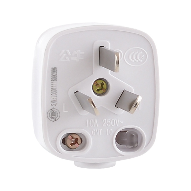 GNT-10 公牛插头电源 三角插头 2个/组 不带线