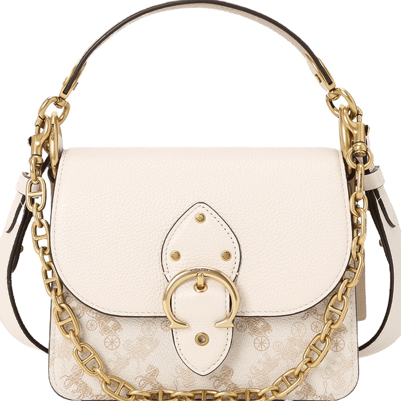 预订 COACH 蔻驰 BEAT口盖包 马车印花拼皮金扣4603 涂层帆布\牛皮革