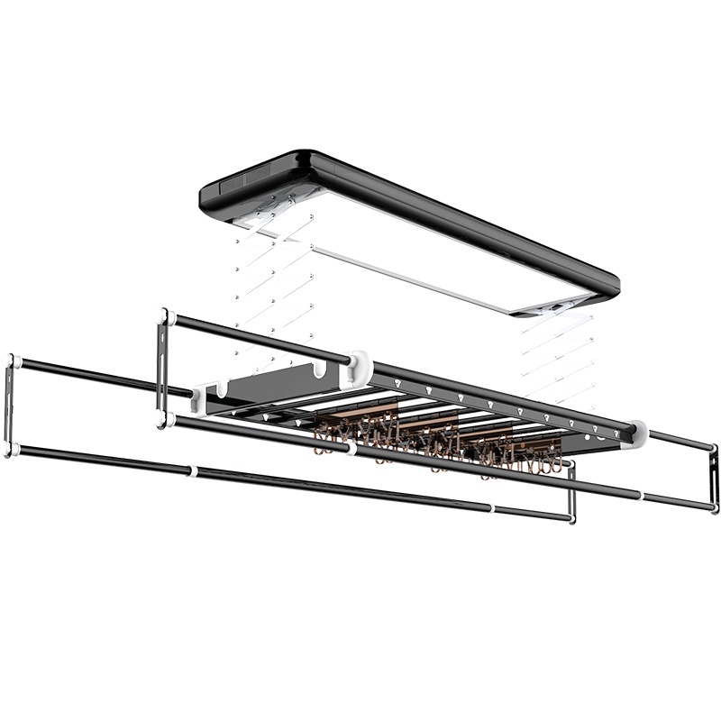 盼盼电动智能升降晾衣架全面屏照明晾晒声控魔方控制晾晒杆D3