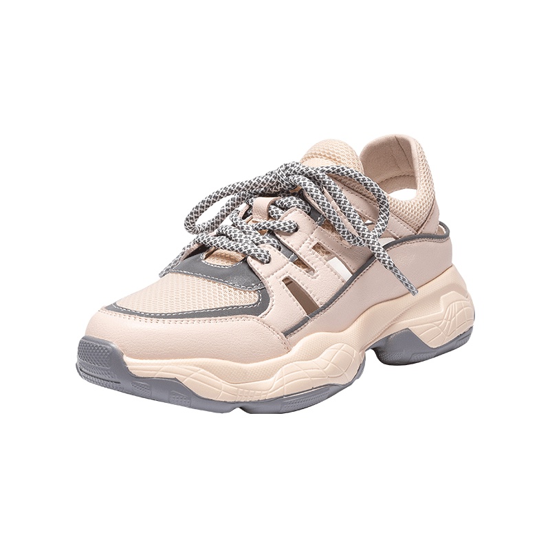 马克华菲老爹鞋女2020新款网红ins潮厚底增高透气镂空网面运动凉鞋女