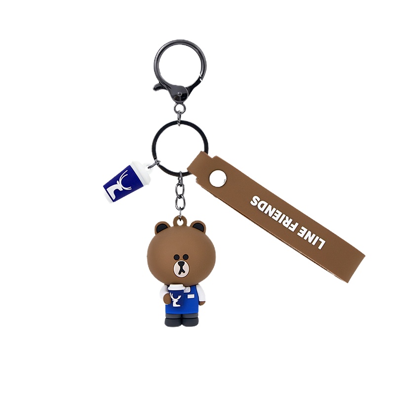 瑞幸咖啡&LINE FRIENDS联名款FUN萌友钥匙扣个性创意卡通可爱