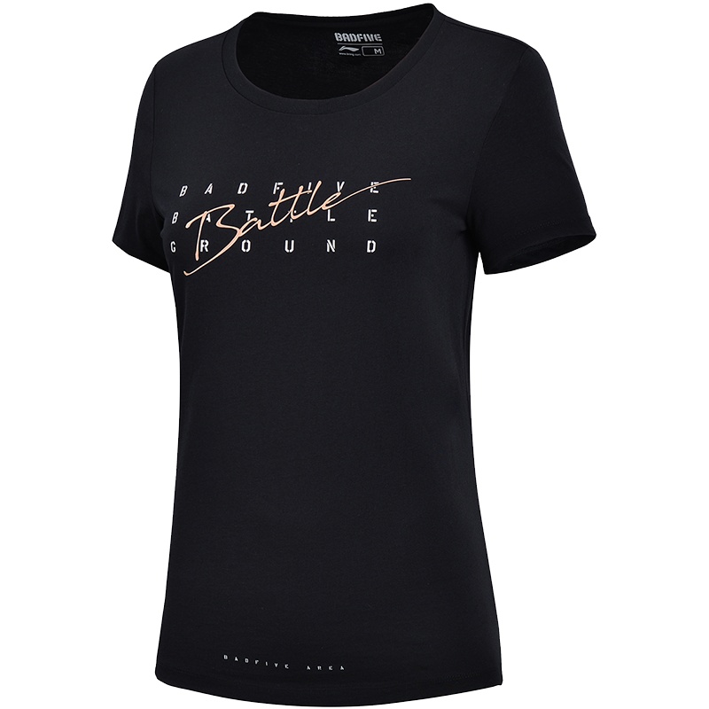 李宁女全棉短袖文化衫