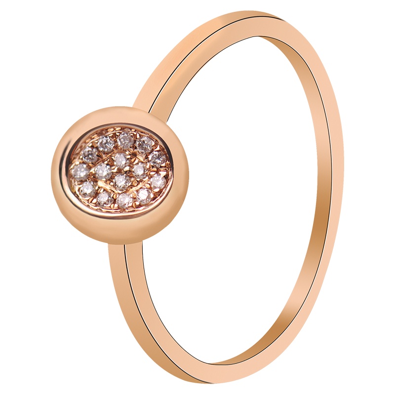 梦克拉Mkela 18k玫瑰金钻石戒指 满天星 k金指环群镶钻饰 18K金 定价 女士 戒指 黄金