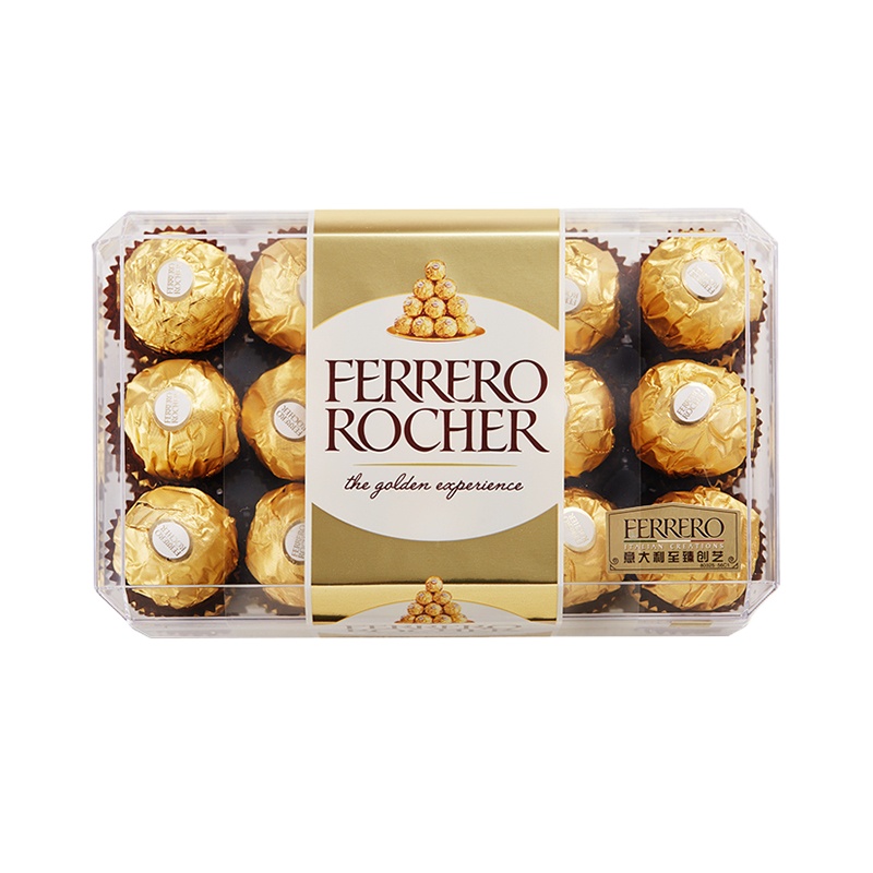 费列罗(Ferrero Rocher) 费列罗榛果威化巧克力30粒 休闲零食香浓美味 甜蜜喜糖至臻心意