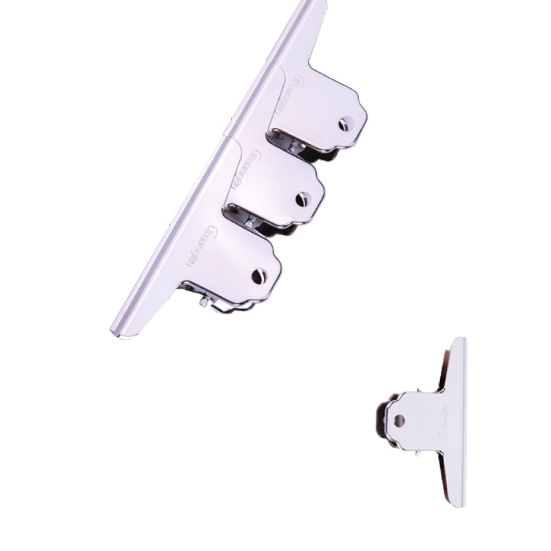 广博 PJ5212山形票夹102mm 18只画夹画板夹 不锈钢夹子 长尾夹/白钢夹/票夹