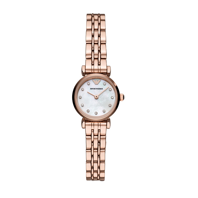 阿玛尼(EMPORIO ARMANI)新款满天星手表女 时尚小表盘玫瑰金手表女