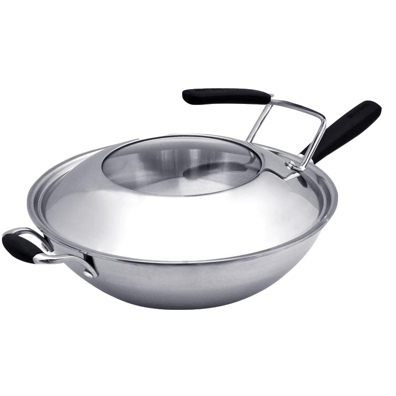 苏泊尔(SUPOR)芯铁真不锈炒锅 CC32AA2 无涂层健康炒锅 32cm少油烟炒菜锅 明火燃气灶适用