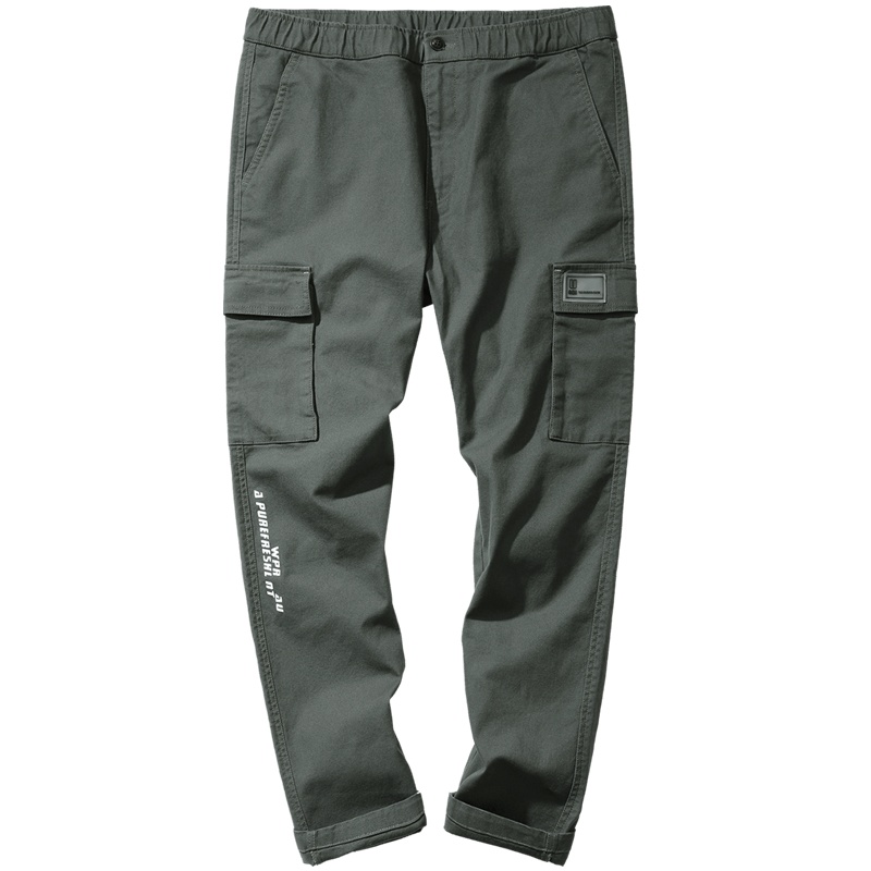 千纸鹤男装工装裤2019秋季新款ins潮流宽松直筒休闲裤男70217