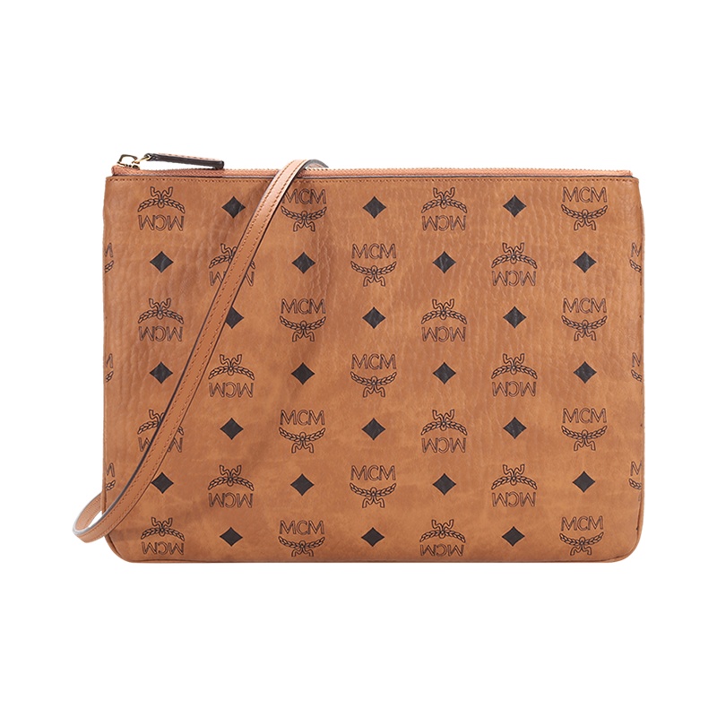 MCM 奢侈品 女士 Visetos Original系列涂层帆布单肩斜挎包手拿包中号 MYZAAVI02