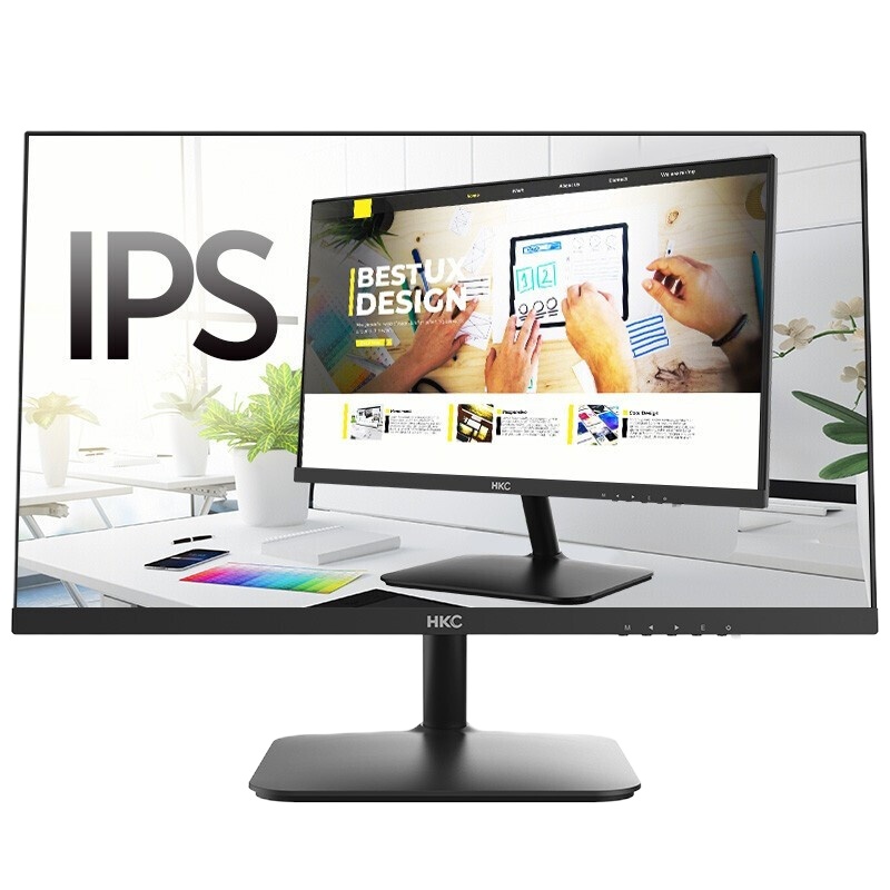 电脑液晶显示器 23.8英寸 IPS面板 高清屏幕 低蓝光不闪屏 广视角 HDMI接口 可壁挂 办公家用