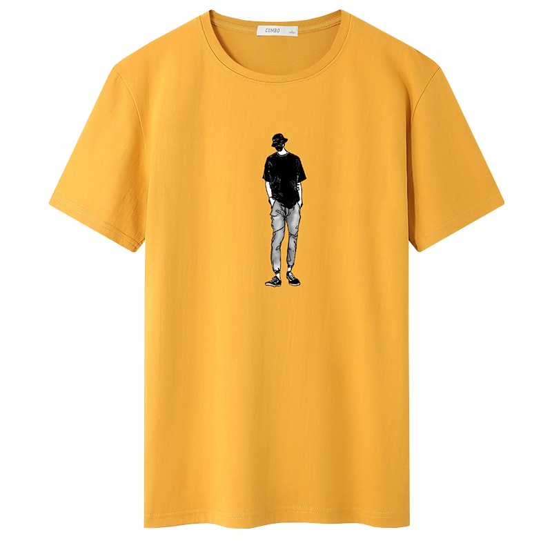 AEMAPE苹果 夏季男士潮流百搭休闲T恤2020新款印花短袖