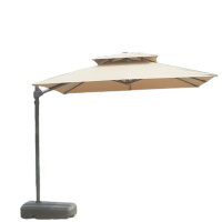 顶鸿DH-HY0735户外遮阳伞庭院伞花园站岗台伞方形罗马伞 水箱底座 3.0米