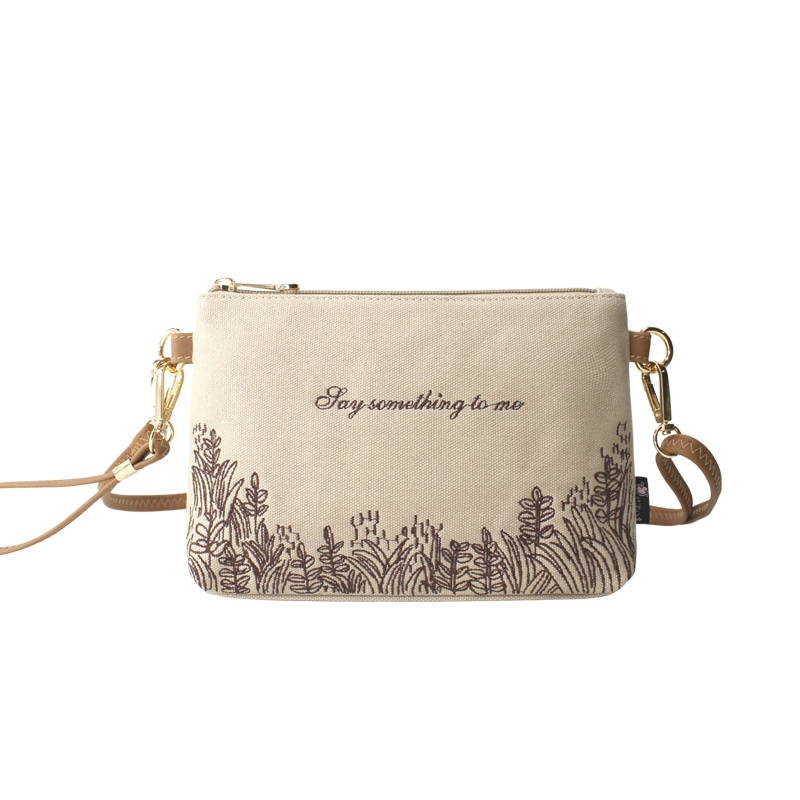 花间公主倾诉于我刺绣包印花文艺包2021春季斜挎包单肩包手拿帆布女包