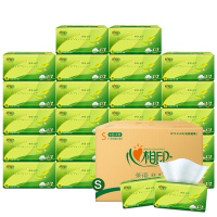 心相印茶语抽纸丝享面巾纸宝宝餐巾纸 3层130抽*24包整箱