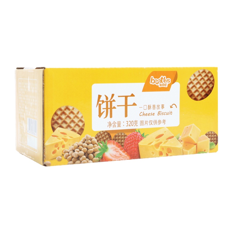 奶酪草莓豆乳味饼干整箱320g小包装好吃营养代餐休闲零食早餐食品