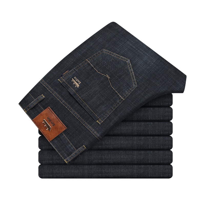 金盾(KIN DON)2021夏季新款男士牛仔裤男宽松直筒弹力中腰牛仔裤长裤子