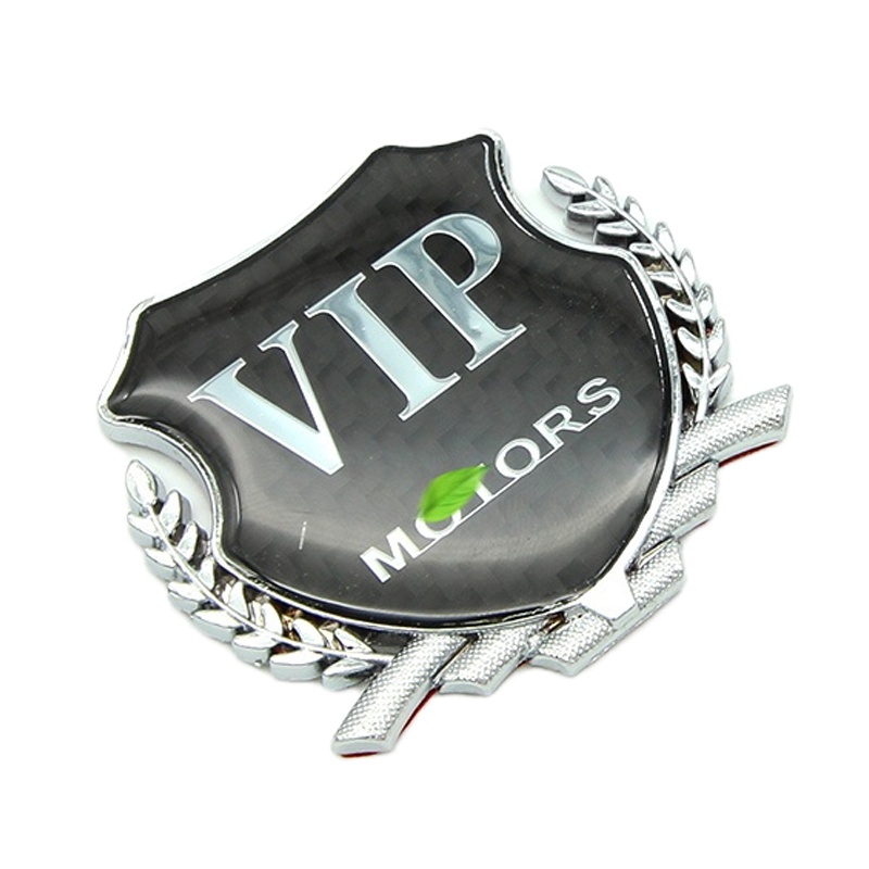 舒适主义大众途观L朗逸探歌tcross探岳途岳昂速迈腾碳纤金属侧标车贴改装 VIP侧标银色-1个装