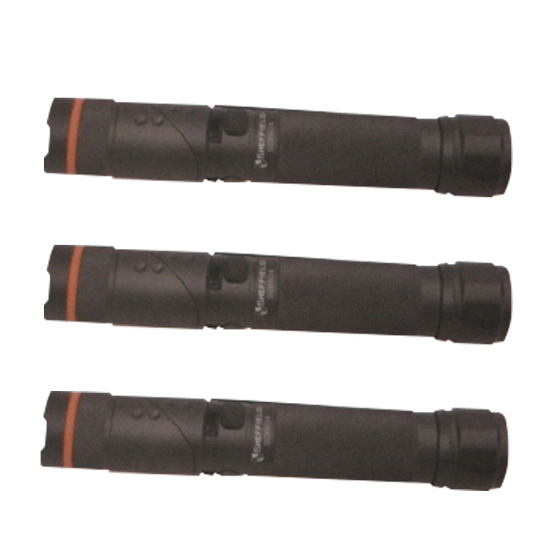 钢盾 双LED转角UV电筒 S030024