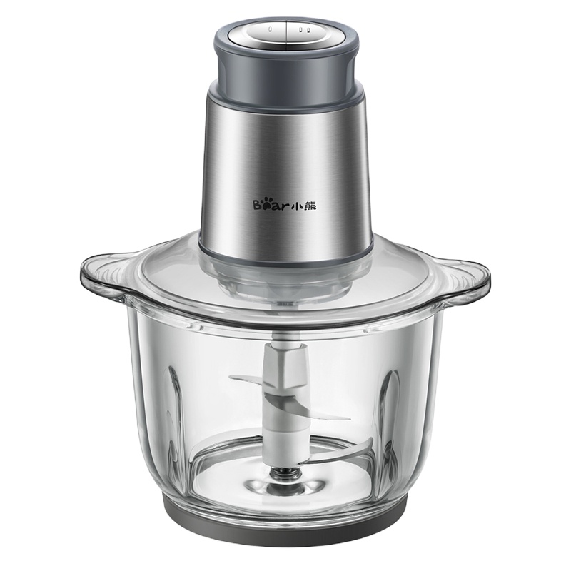 小熊(Bear) 料理机QSJ-B03Y7 2升家用电动不锈钢搅拌机绞馅机切碎肉机辅食料理机绞菜打蒜机