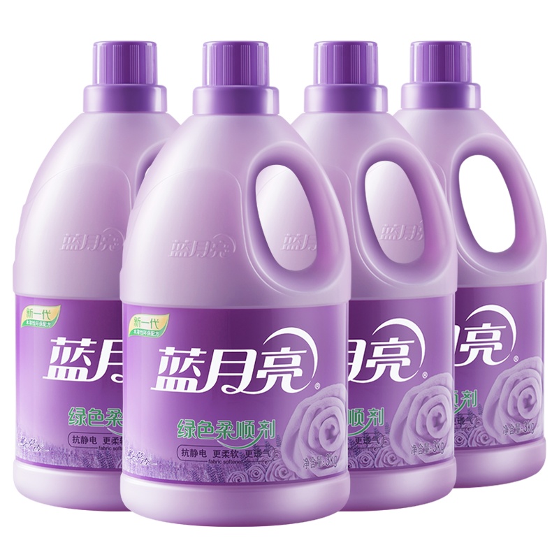 蓝月亮 衣物柔顺剂3kg*4瓶整箱装 薰衣草香 去静电衣物护理剂