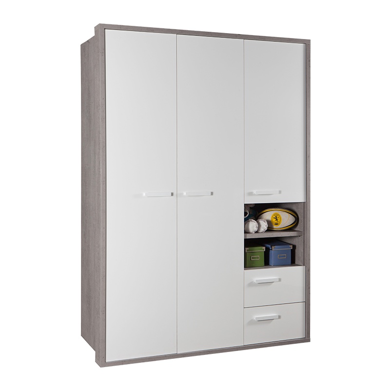 康铂萨 意大利进口衣柜 意式简约风二门推拉门衣橱 卧室衣橱板式欧式柜子小户型组装衣柜