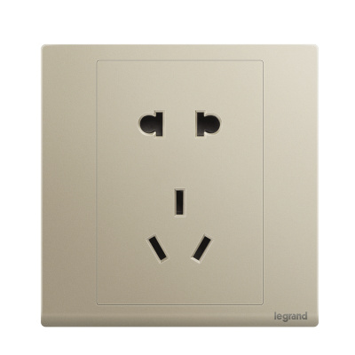 罗格朗(Legrand)tcl开关插座面板朗淳香槟金色5五孔USB三孔16A插座墙壁电源暗装86型带一开五孔开关