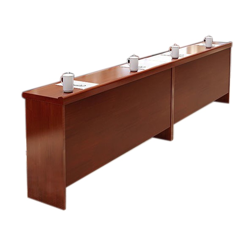 质凡油漆演讲台 办公培训双人会议长条桌油漆实木皮培训课桌会议室