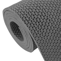 海斯迪克 HK-53 塑胶防滑垫 镂空防水垫地毯浴室防滑垫网格垫子门垫 灰色 厚4.5宽0.9m×1m 多拍不截断