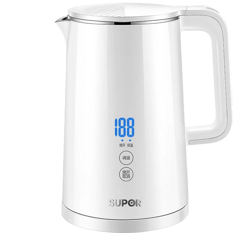 苏泊尔SW-15J68A 电水壶热水壶 保温 电热水壶全钢无缝电子调温