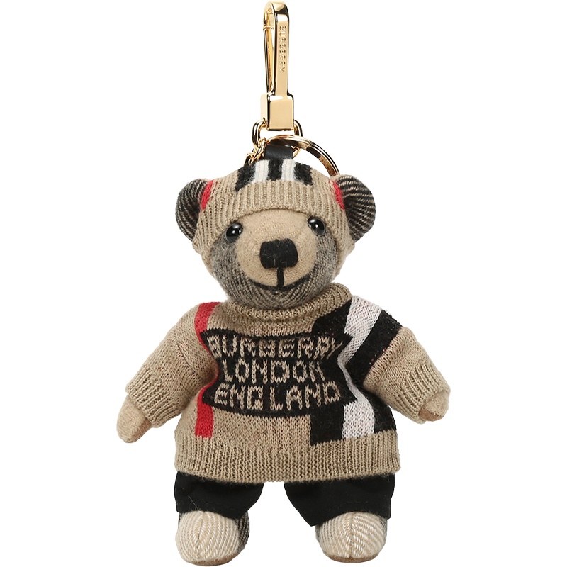 BURBERRY 博柏利 女款 羊绒Thomas泰迪熊钥匙扣吊饰 80305941