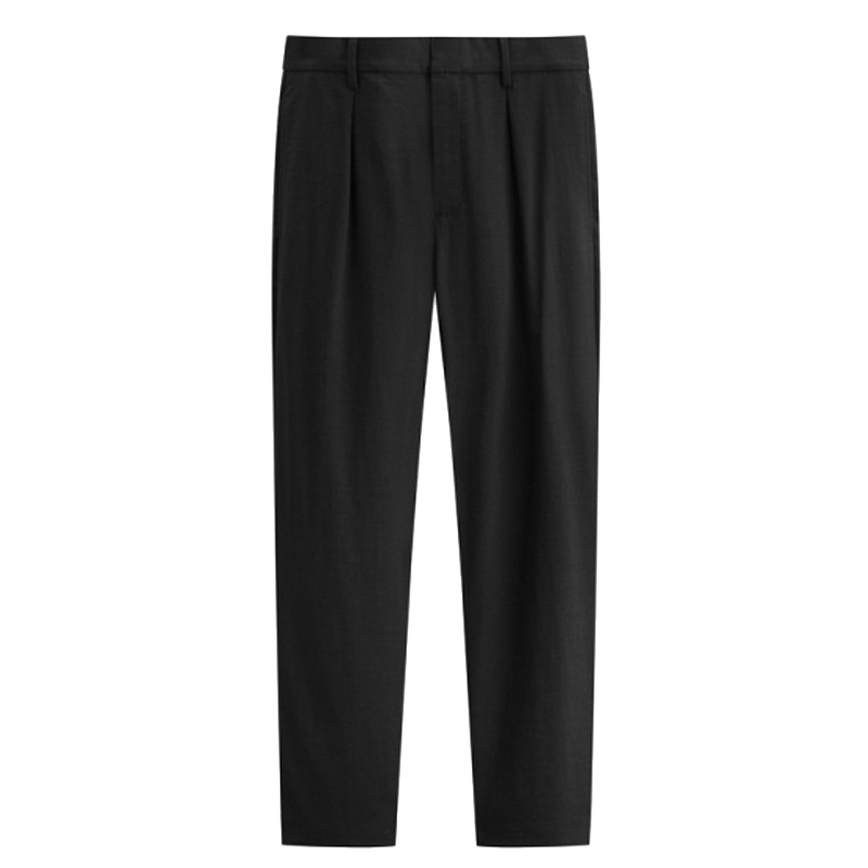 GXG男装 春季男士修身时尚都市流行韩版黑色直通九分休闲裤