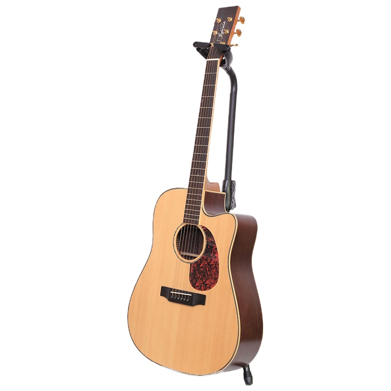 民谣古典吉他架立式支架木吉他琴架子贝斯自动锁 GMS-003BK 单只装