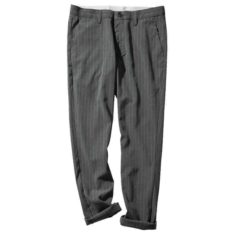 千纸鹤男士休闲裤2019春季潮流青年韩版修身条纹长裤子70100