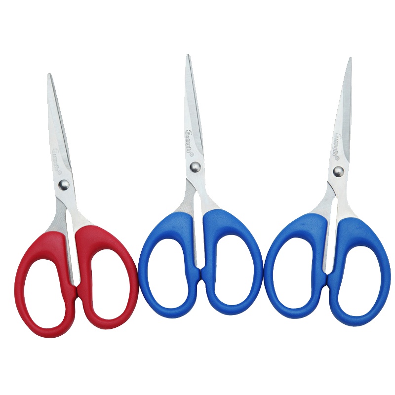 广博(GuangBo)JD5443 140mm办公剪刀5把 不锈钢手工剪纸 裁纸剪刀 办公文具用品 颜色随机