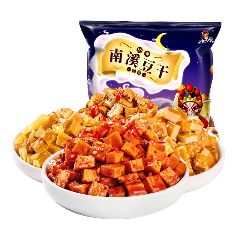 好巴食 豆干零食大礼包1001g 麻辣烧烤五香泡椒多口味混合量贩装 休闲零食独立小包装小吃素食豆腐干