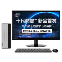 联想(Lenovo)天逸510S十代酷睿 个人家用商用学习办公企业采购分体式台式电脑主机 (i3-10100 12G 1T WIFI)定制 21.5英寸显示器 台式机电脑